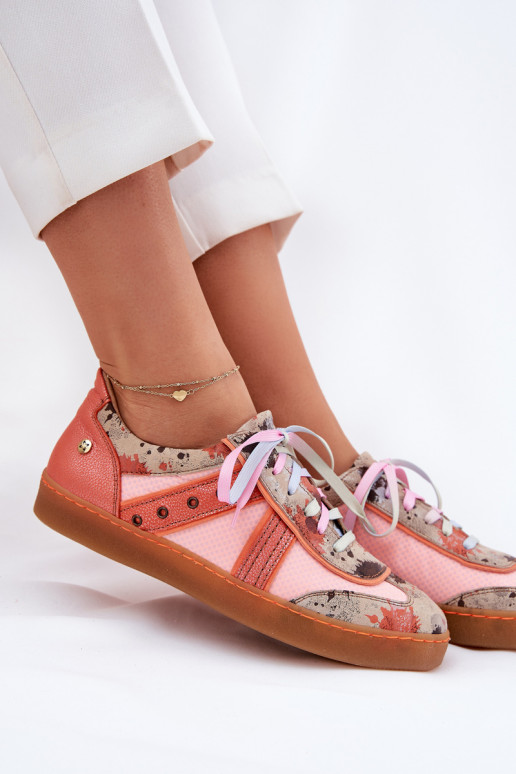 Piel Zapatillas modelo zapatos. Femenino Tiene queciejka 06840-18 color naranja