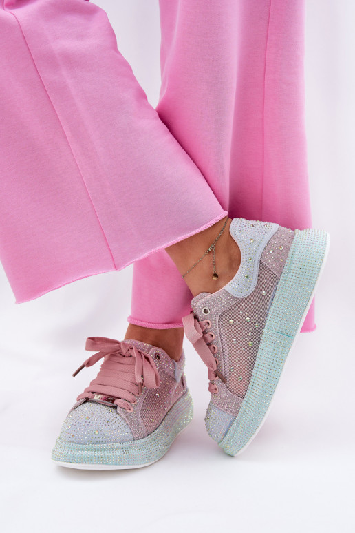 Decorado Zapatillas modelo zapatos. con una plataforma GOE RR2N4009 Colores diferentes