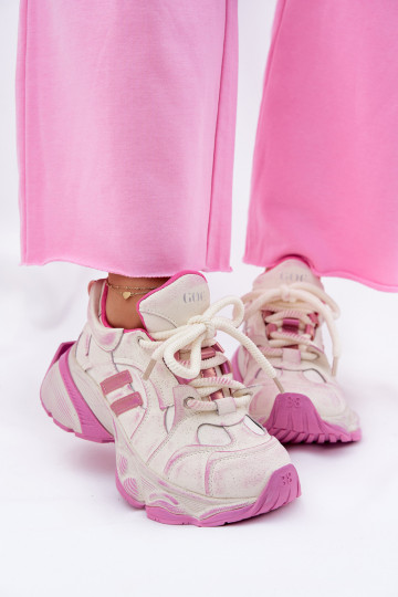 Piel Zapatillas modelo zapatos. Femenino GOE RR2N4038 color rosa