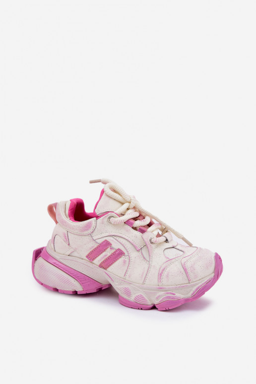 Piel Zapatillas modelo zapatos. Femenino GOE RR2N4038 color rosa