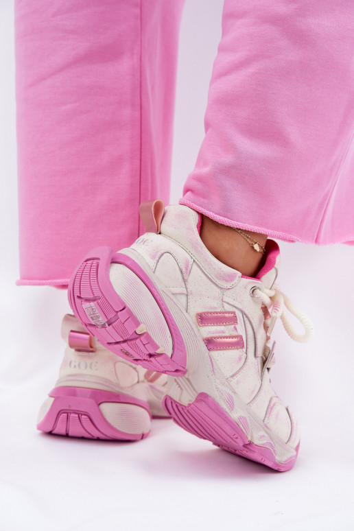 Piel Zapatillas modelo zapatos. Femenino GOE RR2N4038 color rosa