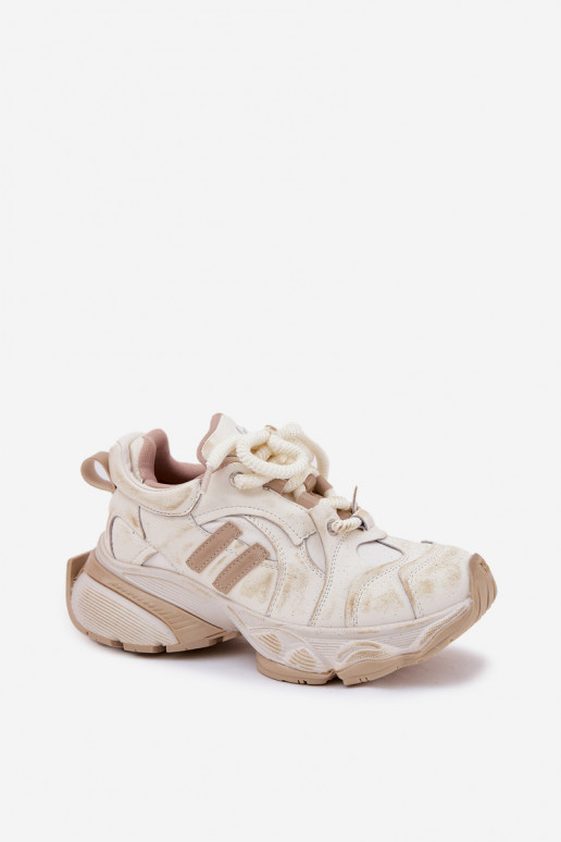 Piel Zapatillas modelo zapatos. Femenino GOE RR2N4037 beige