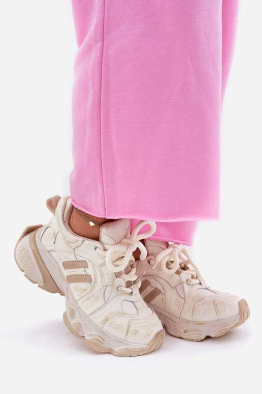 Piel Zapatillas modelo zapatos. Femenino GOE RR2N4037 beige