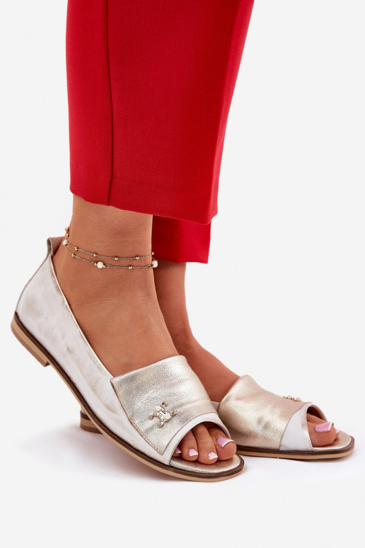 Piel Estilo elegante bailarinasOdkrytymi Palcami Zazoo 1865 color dorado Przecierany Piel Estilo elegante bailarinasOdkrytymi Palcami Zazoo 1865 color dorado Przecierany