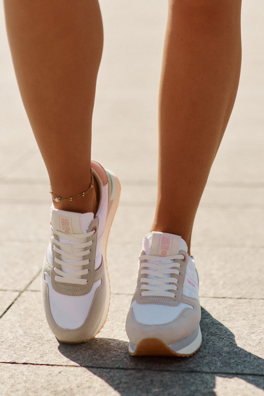 de gamuza Zapatillas modelo zapatos. Femenino Big Star RR274A047 HI-POLY SYSTEM beige-el color blanco de gamuza Zapatillas modelo zapatos. Femenino Big Star RR274A047 HI-POLY SYSTEM beige-el color blanco