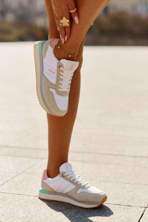 de gamuza Zapatillas modelo zapatos. Femenino Big Star RR274A047 HI-POLY SYSTEM beige-el color blanco de gamuza Zapatillas modelo zapatos. Femenino Big Star RR274A047 HI-POLY SYSTEM beige-el color blanco