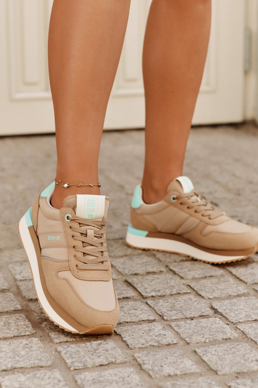 de gamuza Zapatillas modelo zapatos. Femenino Big Star RR274A048 HI-POLY SYSTEM beige de gamuza Zapatillas modelo zapatos. Femenino Big Star RR274A048 HI-POLY SYSTEM beige