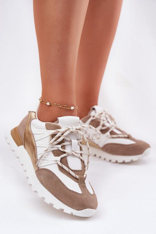 Piel zapatos Zapatillas modelo zapatos. Femenino Artiker 56C1738 beige-color dorado Piel zapatos Zapatillas modelo zapatos. Femenino Artiker 56C1738 beige-color dorado