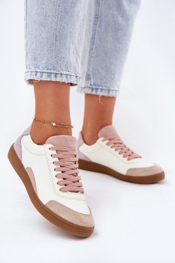 Zapatillas de cuero para mujeres Zazoo N1220 blancas 2
