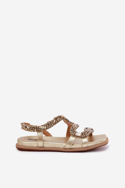 Sandalias de mujer Con decoración con imitación de piel de serpiente Eko Piel Artiker 56C1362 color dorado Sandalias de mujer Con decoración con imitación de piel de serpiente Eko Piel Artiker 56C1362 color dorado