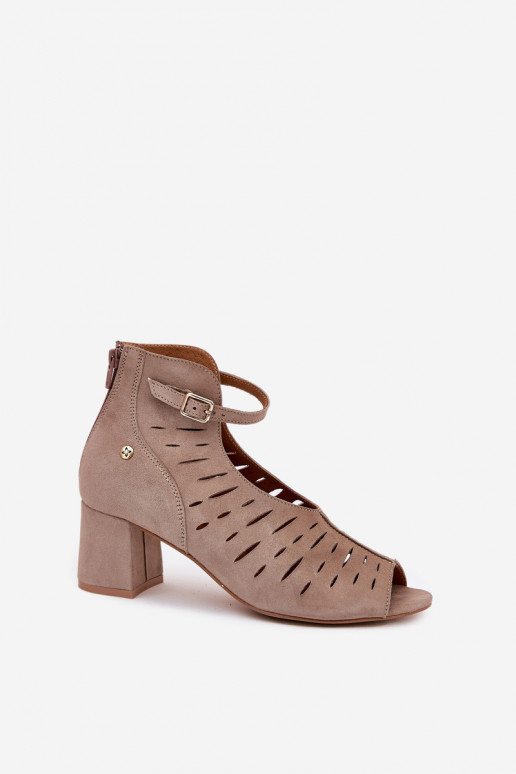 de gamuza Botas de mujer Tiene queciejka 06893-10 beige