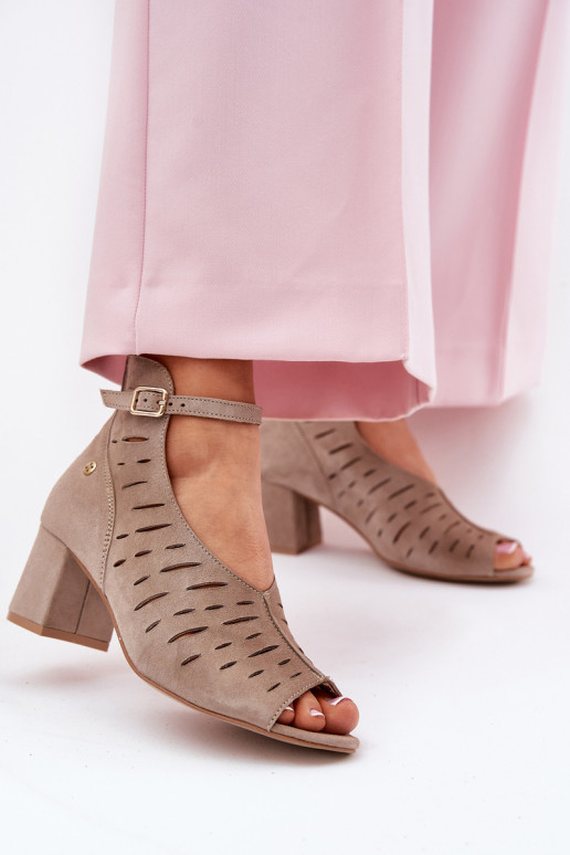 de gamuza Botas de mujer Tiene queciejka 06893-10 beige