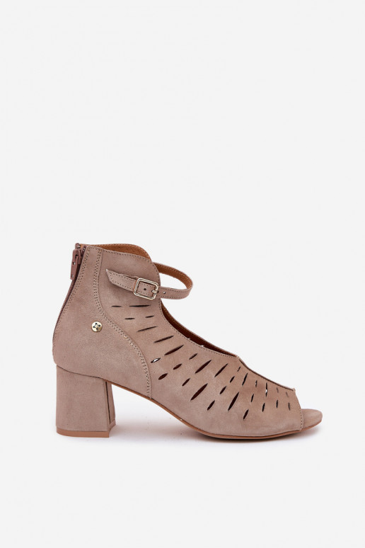 de gamuza Botas de mujer Tiene queciejka 06893-10 beige