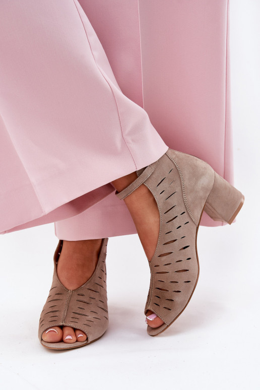 de gamuza Botas de mujer Tiene queciejka 06893-10 beige