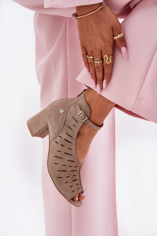 de gamuza Botas de mujer Tiene queciejka 06893-10 beige