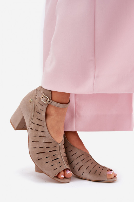 de gamuza Botas de mujer Tiene queciejka 06893-10 beige