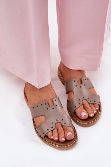 Zazoo 40326 Femenino Zapatillas Con recortes decorativos beige