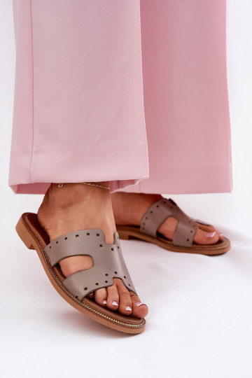 Zazoo 40326 Femenino Zapatillas Con recortes decorativos beige 2