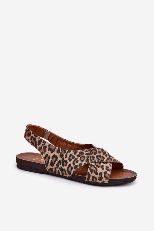 sandalias Piel Femenino con estampados de piel de leopardo color marrón Zazoo 40407 sandalias Piel Femenino con estampados de piel de leopardo color marrón Zazoo 40407