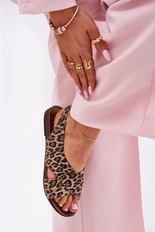 sandalias Piel Femenino con estampados de piel de leopardo color marrón Zazoo 40407 sandalias Piel Femenino con estampados de piel de leopardo color marrón Zazoo 40407