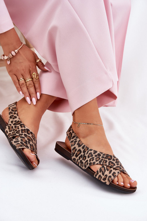 sandalias Piel Femenino con estampados de piel de leopardo color marrón Zazoo 40407 sandalias Piel Femenino con estampados de piel de leopardo color marrón Zazoo 40407