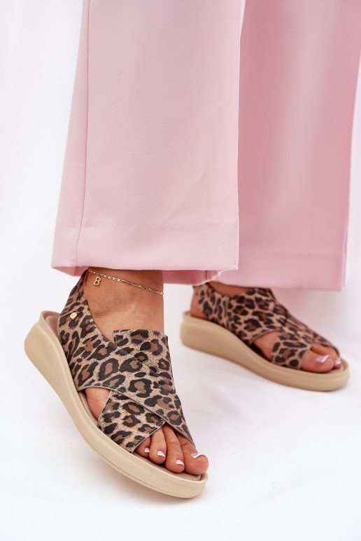 Zazoo 40392 Sandalias de mujer Femenino con estampados de piel de leopardo color marrón Zazoo 40392 Sandalias de mujer Femenino con estampados de piel de leopardo color marrón