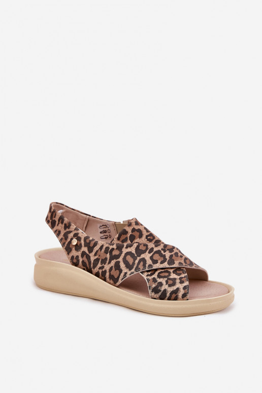 Zazoo 40392 Sandalias de mujer Femenino con estampados de piel de leopardo color marrón Zazoo 40392 Sandalias de mujer Femenino con estampados de piel de leopardo color marrón