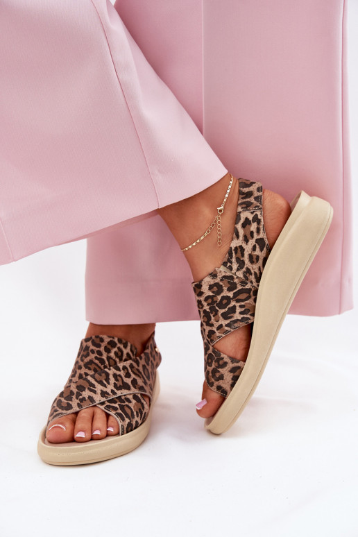 Zazoo 40392 Sandalias de mujer Femenino con estampados de piel de leopardo color marrón Zazoo 40392 Sandalias de mujer Femenino con estampados de piel de leopardo color marrón