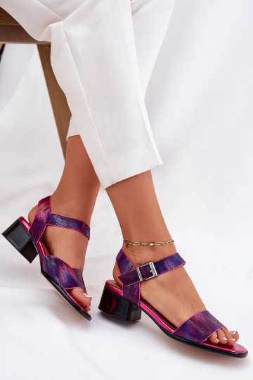 Sandalias de mujer Femenino con tacones Tiene queciejka N6802-15 color rosa