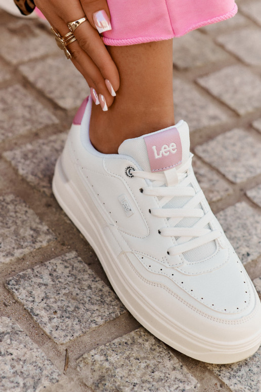 Zapatillas modelo zapatos. Femenino con una plataforma LEE EMMA ENOMEN LOEN 50251014.00L el color blanco