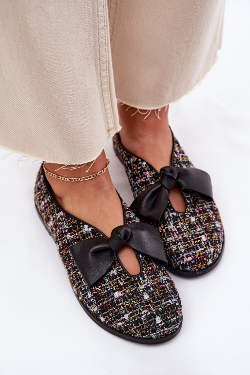 bailarinas con cintas Laura Messi 2921 de color negro bailarinas con cintas Laura Messi 2921 de color negro