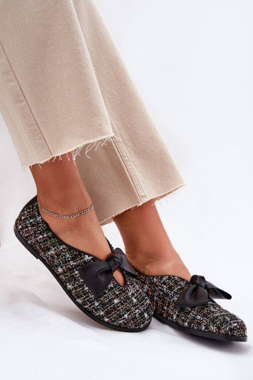 bailarinas con cintas Laura Messi 2921 de color negro bailarinas con cintas Laura Messi 2921 de color negro