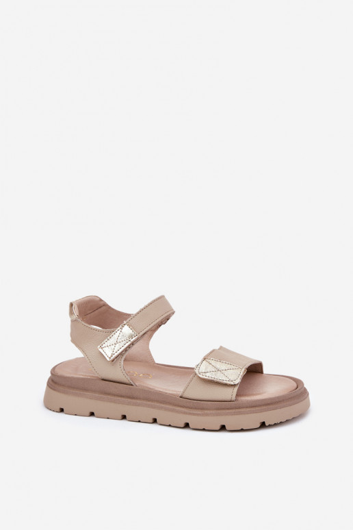Sandalias de mujer Femenino con una plataforma Zazoo 40443 beige Sandalias de mujer Femenino con una plataforma Zazoo 40443 beige