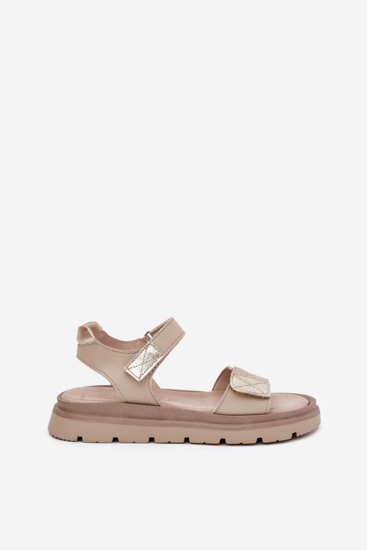Sandalias de mujer Femenino con una plataforma Zazoo 40443 beige Sandalias de mujer Femenino con una plataforma Zazoo 40443 beige