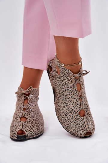 Botines de piel estampadas Tai turiciejka 03426-49 con estampado de piel de leopardo