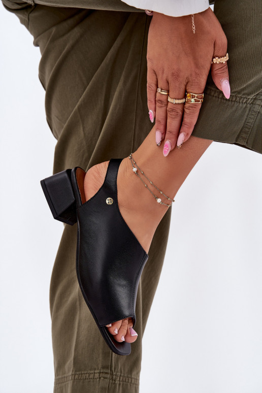 Sandalias de mujer Femenino reloj Tiene queciejka 06975-01 de color negro Sandalias de mujer Femenino reloj Tiene queciejka 06975-01 de color negro