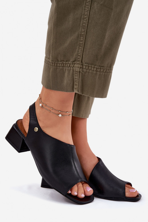 Sandalias de mujer Femenino reloj Tiene queciejka 06975-01 de color negro Sandalias de mujer Femenino reloj Tiene queciejka 06975-01 de color negro