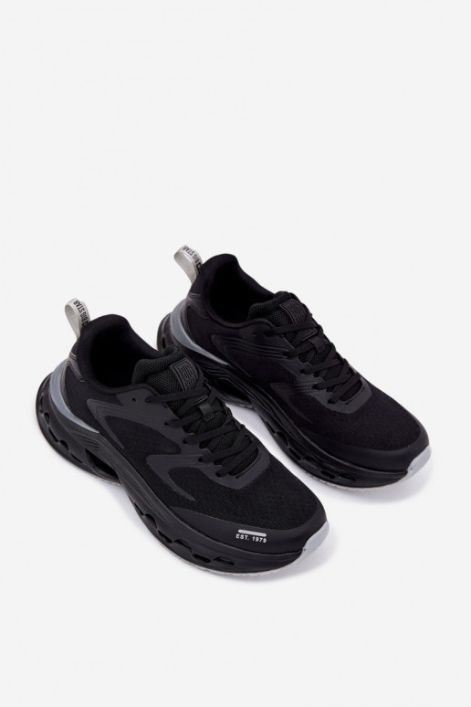 zapatillas Tiene quesculino con una plataforma Big Star RR174022 Hi-Poly System de color negro zapatillas Tiene quesculino con una plataforma Big Star RR174022 Hi-Poly System de color negro