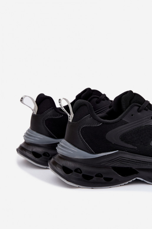 zapatillas Tiene quesculino con una plataforma Big Star RR174022 Hi-Poly System de color negro zapatillas Tiene quesculino con una plataforma Big Star RR174022 Hi-Poly System de color negro