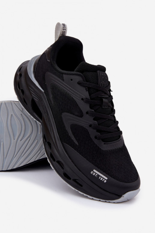 zapatillas Tiene quesculino con una plataforma Big Star RR174022 Hi-Poly System de color negro zapatillas Tiene quesculino con una plataforma Big Star RR174022 Hi-Poly System de color negro