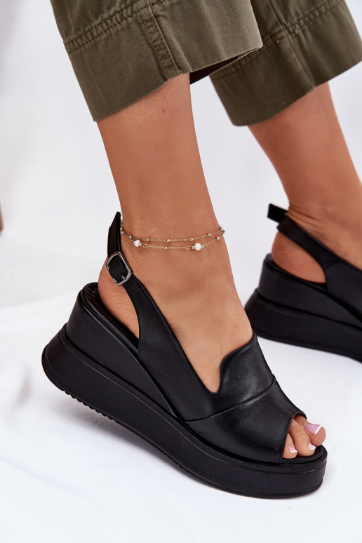 Piel Femenino Sandalias plataforma Artiker 52C0484 de color negro Piel Femenino Sandalias plataforma Artiker 52C0484 de color negro