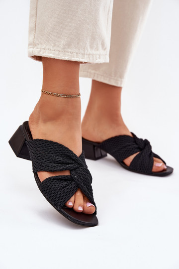 zapatillas de mujer reloj Tiene queciejka 06955-01 de color negro 2