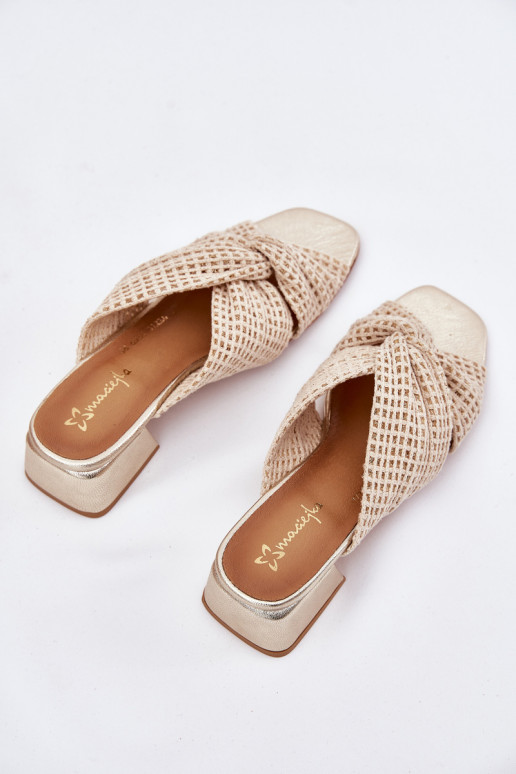 zapatillas de mujer reloj Tiene queciejka 06955-25 beige-color dorado zapatillas de mujer reloj Tiene queciejka 06955-25 beige-color dorado