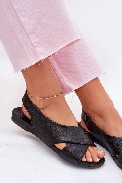 Zazoo 40407 sandalias Piel Femenino de color negro Zazoo 40407 sandalias Piel Femenino de color negro