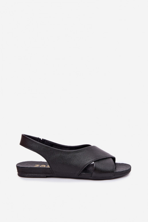 Zazoo 40407 sandalias Piel Femenino de color negro Zazoo 40407 sandalias Piel Femenino de color negro