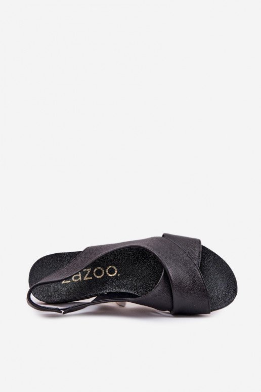 Zazoo 40407 sandalias Piel Femenino de color negro Zazoo 40407 sandalias Piel Femenino de color negro
