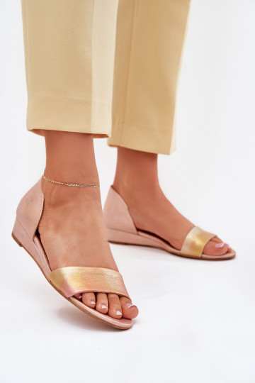 Sandalias de mujer color oro rosa Tai turiciejka 01971-72 2