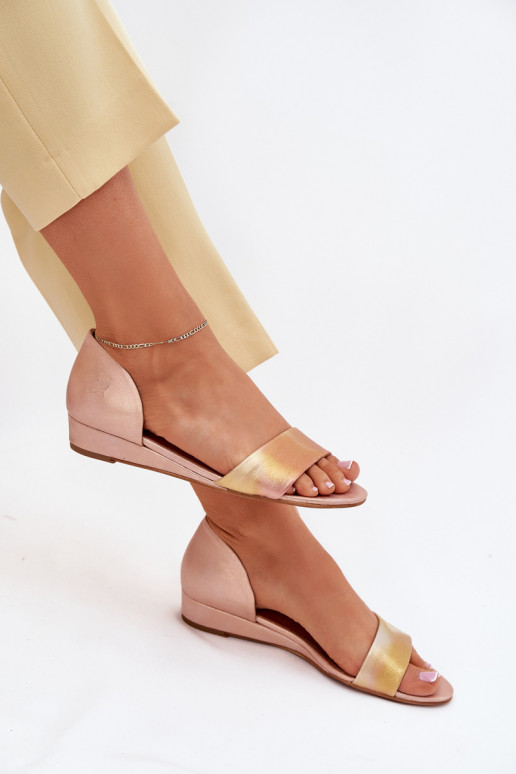 Sandalias de mujer Tiene queciejka 01971-72 color oro rosa