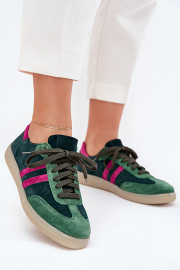 Zapatillas deportivas de gamuza color caqui para mujeres Zazoo N1068