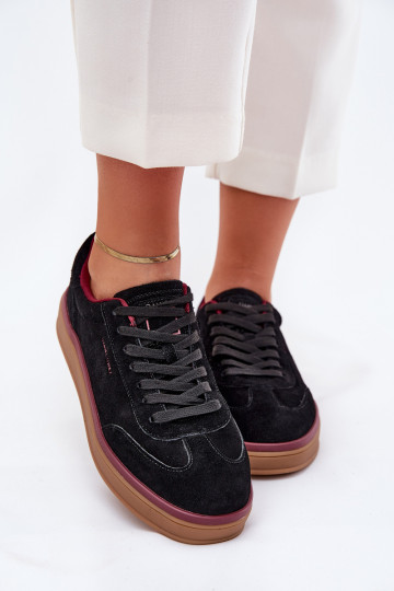 Zapatillas deportivas de gamuza color negro para mujeres Daniel Lopez Just Dare SS2D4006